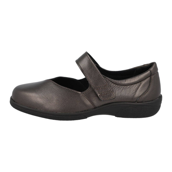 DB Shoes Gull 77005G Ladies Bronze Leather Touch Fastening Shoes-elevate your sole
