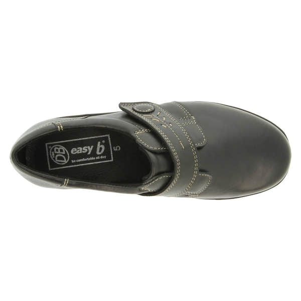 DB Shoes Rory 70989A Ladies Black Leather Touch Fastening Shoes-elevate your sole