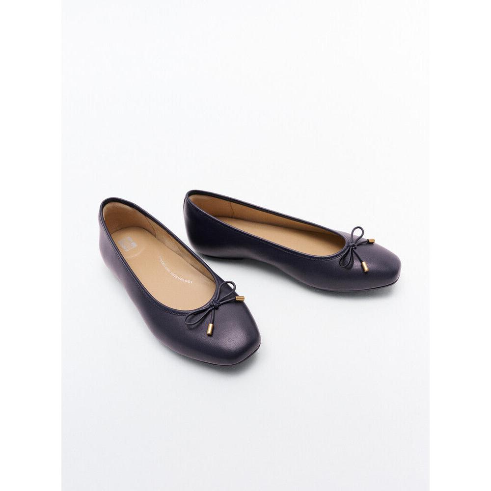 FitFlop HX8-399 Delicato Bow Ladies Narrow Midnight Navy Leather Slip On Shoes