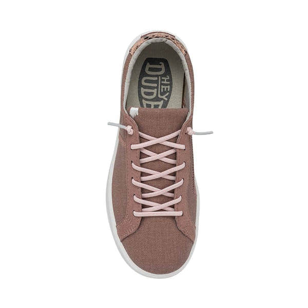 Dude Karina Ladies Rose Dust Textile Slip On Shoes-elevate your sole