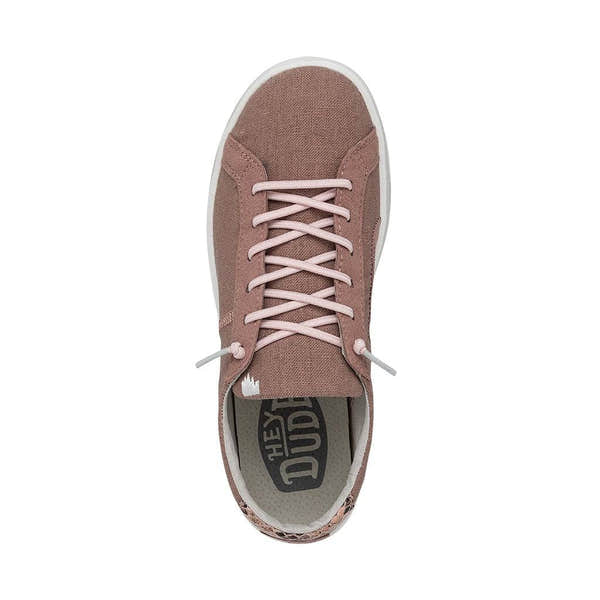 Dude Karina Ladies Rose Dust Textile Slip On Shoes-elevate your sole