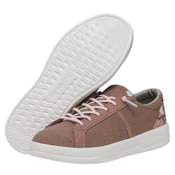 Dude Karina Ladies Rose Dust Textile Slip On Shoes-elevate your sole