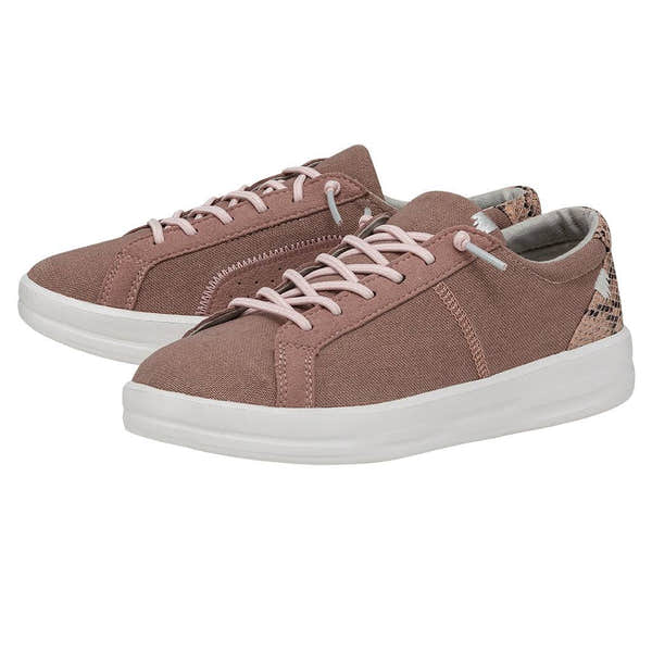 Dude Karina Ladies Rose Dust Textile Slip On Shoes-elevate your sole