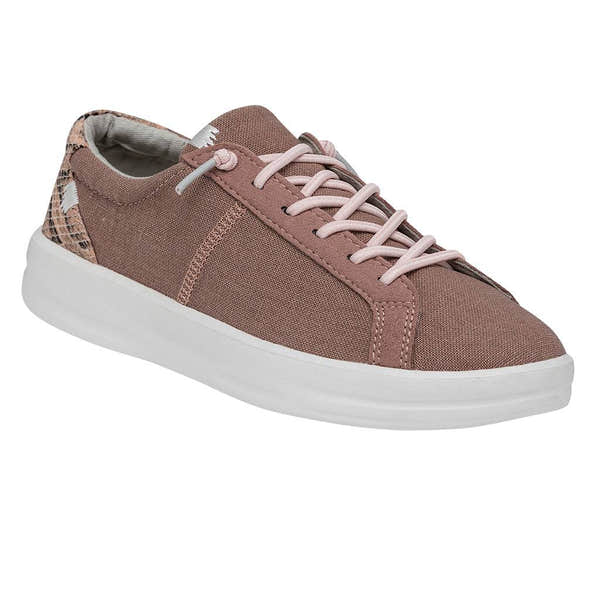 Dude Karina Ladies Rose Dust Textile Slip On Shoes-elevate your sole