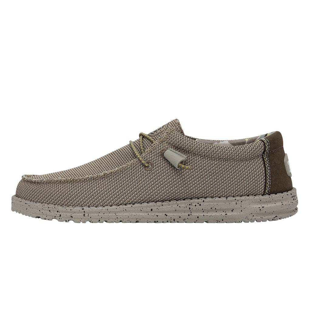 Dude Wally Sox Triple Needle Mens Camel Textile Slip On Shoes-elevate your sole