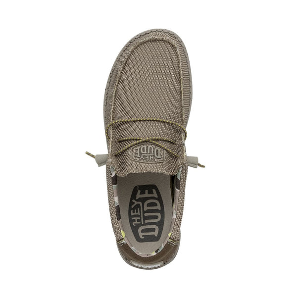Dude Wally Sox Triple Needle Mens Camel Textile Slip On Shoes-elevate your sole
