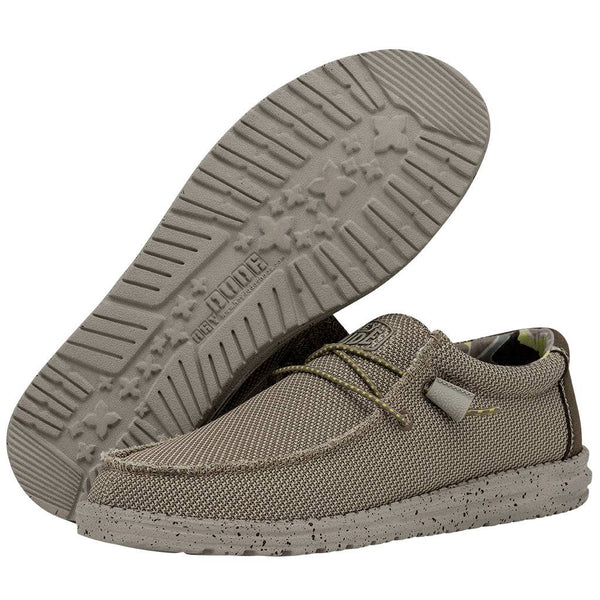 Dude Wally Sox Triple Needle Mens Camel Textile Slip On Shoes-elevate your sole