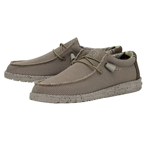 Dude Wally Sox Triple Needle Mens Camel Textile Slip On Shoes-elevate your sole