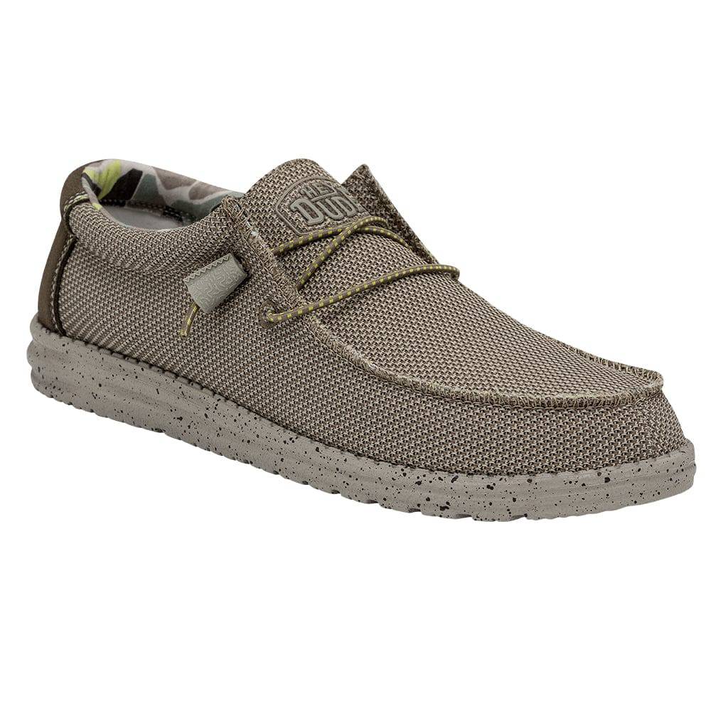 Dude Wally Sox Triple Needle Mens Camel Textile Slip On Shoes-elevate your sole