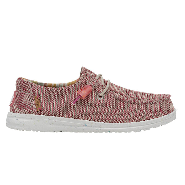Dude Wendy Natural Ladies Rose Organic Cotton Slip On Shoes-elevate your sole