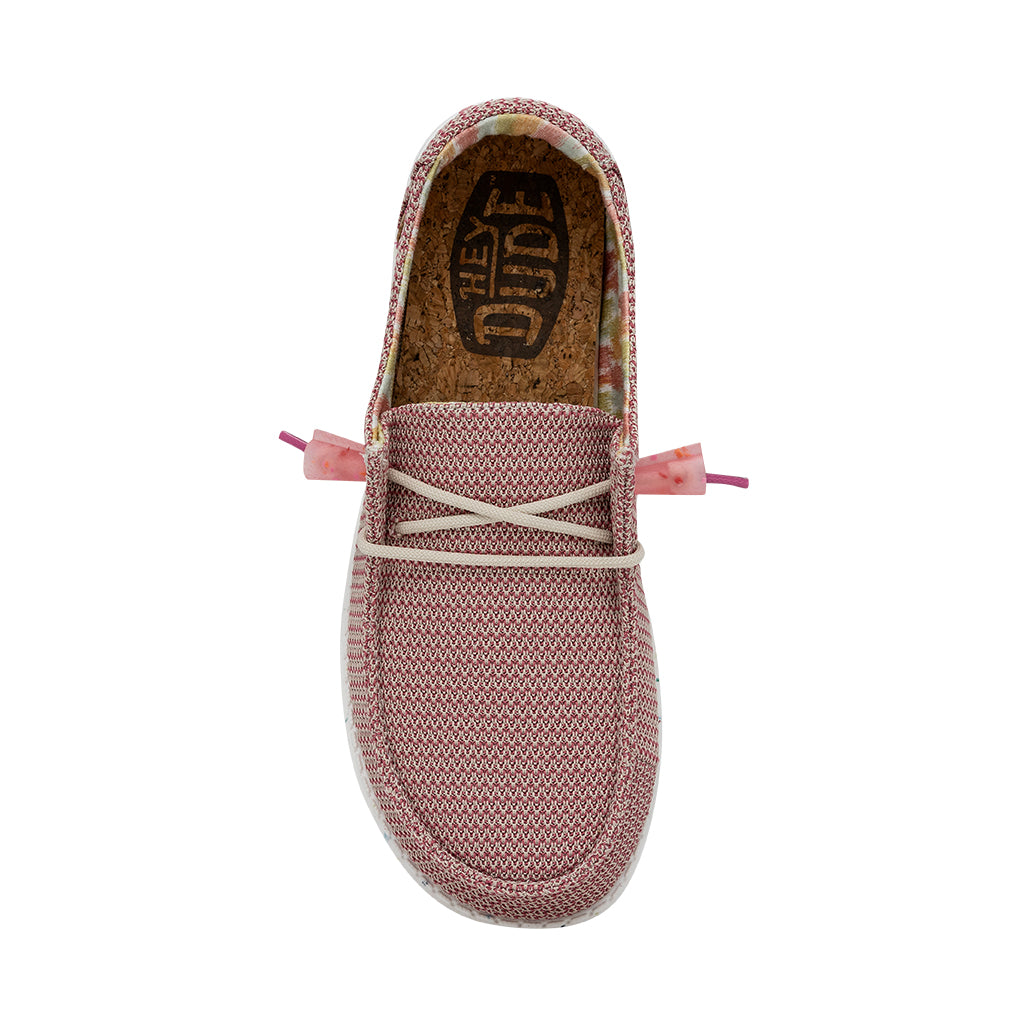 Dude Wendy Natural Ladies Rose Organic Cotton Slip On Shoes-elevate your sole