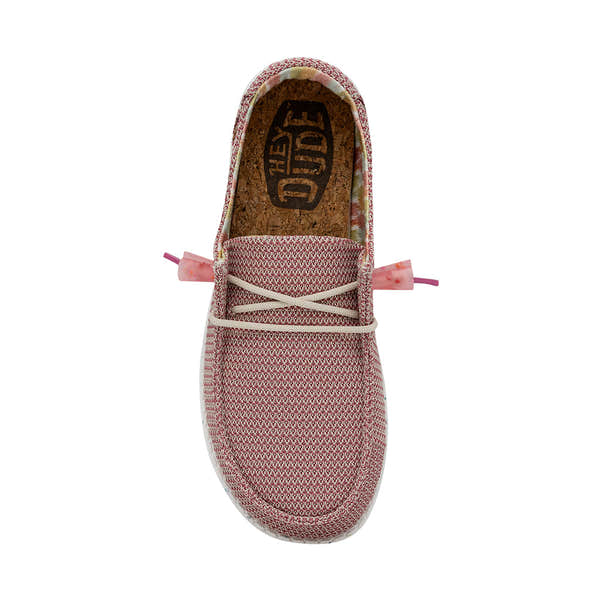 Dude Wendy Natural Ladies Rose Organic Cotton Slip On Shoes-elevate your sole