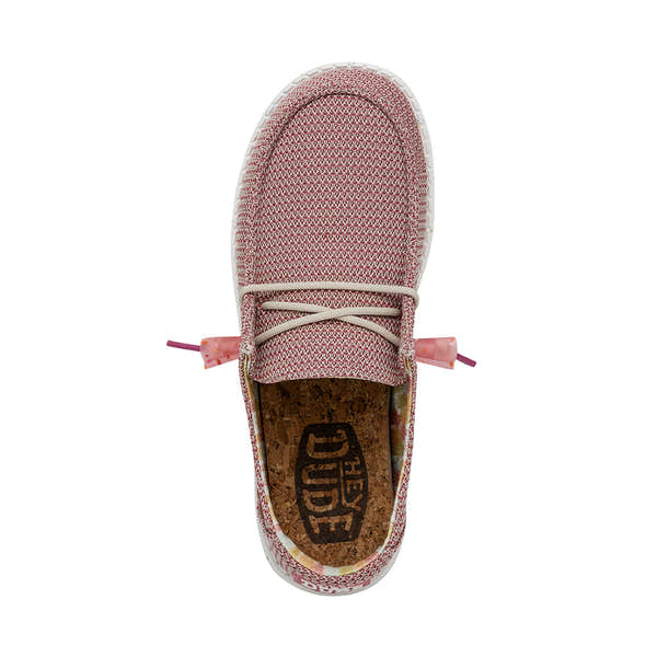 Dude Wendy Natural Ladies Rose Organic Cotton Slip On Shoes-elevate your sole