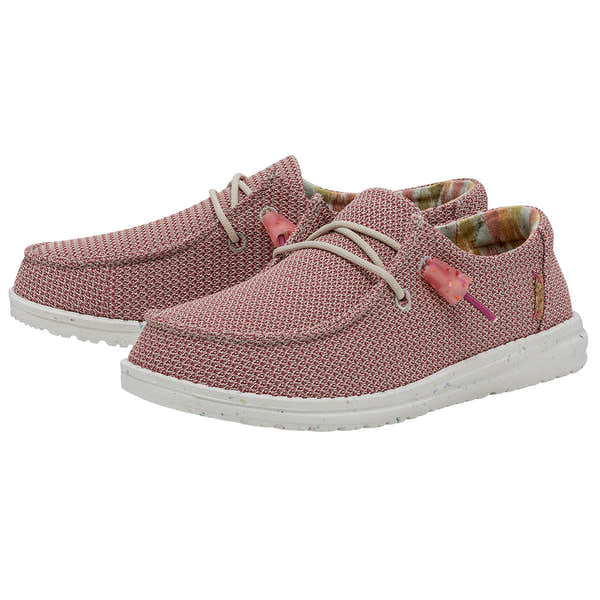 Dude Wendy Natural Ladies Rose Organic Cotton Slip On Shoes-elevate your sole
