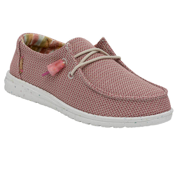 Dude Wendy Natural Ladies Rose Organic Cotton Slip On Shoes-elevate your sole