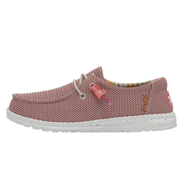 Dude Wendy Natural Ladies Rose Organic Cotton Slip On Shoes-elevate your sole