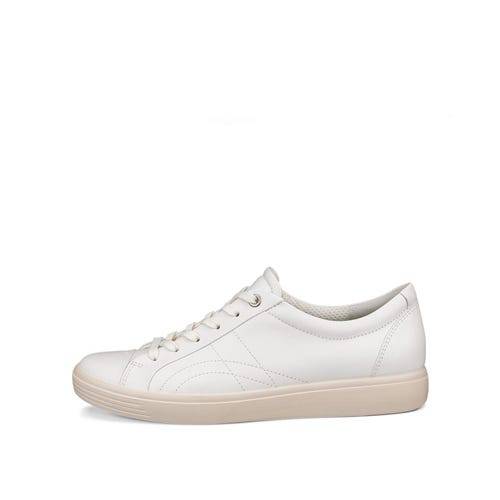 ECCO Soft 7 Classic Sneaker 218613 01007 Ladies White Leather Lace Up Shoes-elevate your sole