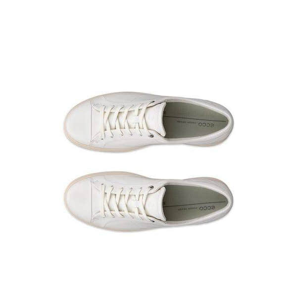 ECCO Soft 7 Classic Sneaker 218613 01007 Ladies White Leather Lace Up Shoes-elevate your sole