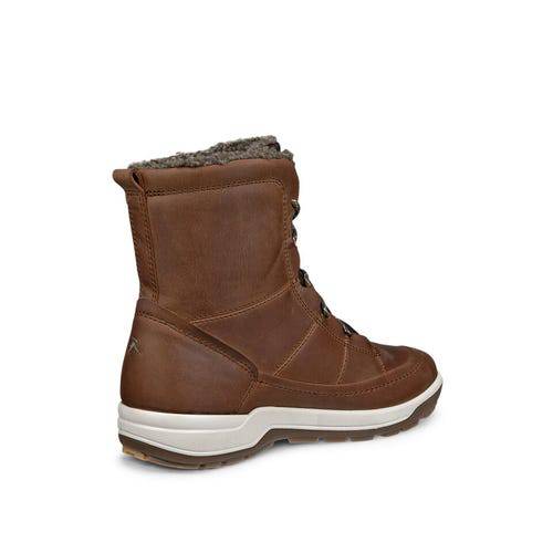 ECCO Trace Lite 832153 12482 Ladies Cocoa Brown Leather Water Resistant Lace Up Ankle Boots-elevate your sole