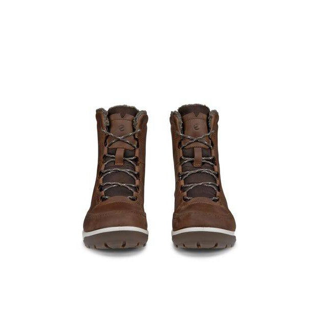 ECCO Trace Lite 832153 12482 Ladies Cocoa Brown Leather Water Resistant Lace Up Ankle Boots-elevate your sole