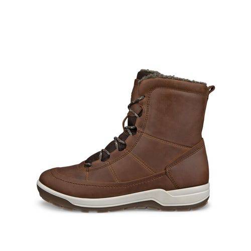 ECCO Trace Lite 832153 12482 Ladies Cocoa Brown Leather Water Resistant Lace Up Ankle Boots-elevate your sole