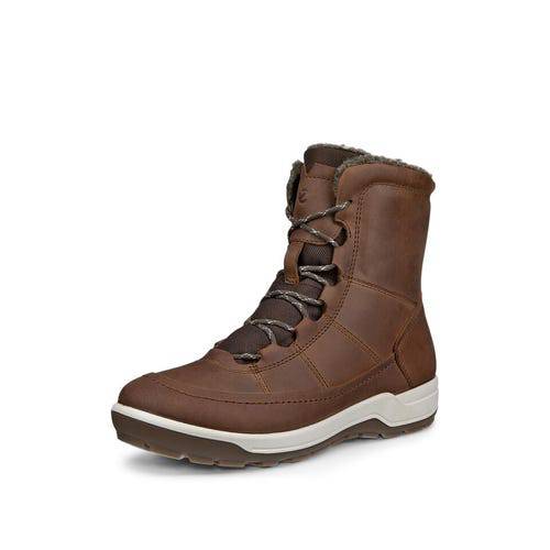ECCO Trace Lite 832153 12482 Ladies Cocoa Brown Leather Water Resistant Lace Up Ankle Boots-elevate your sole