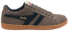 Gola Equipe Mens Taupe Suede Lace Up Trainers