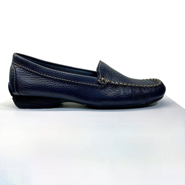 EYS Alice Ladies Blue Leather Loafer Slip On Shoes-elevate your sole