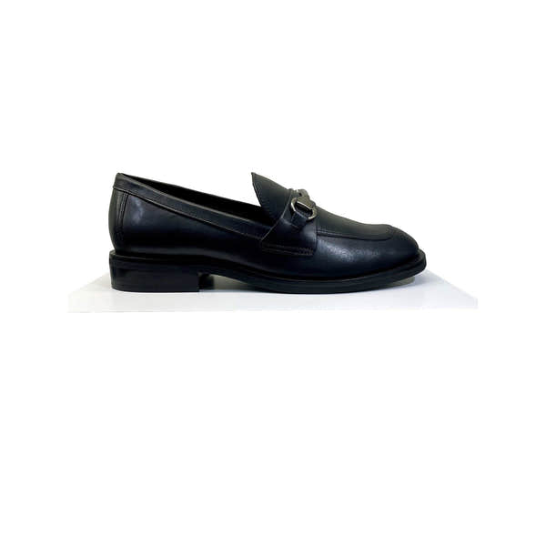 EYS India Ladies Black Leather Slip On Shoes-elevate your sole