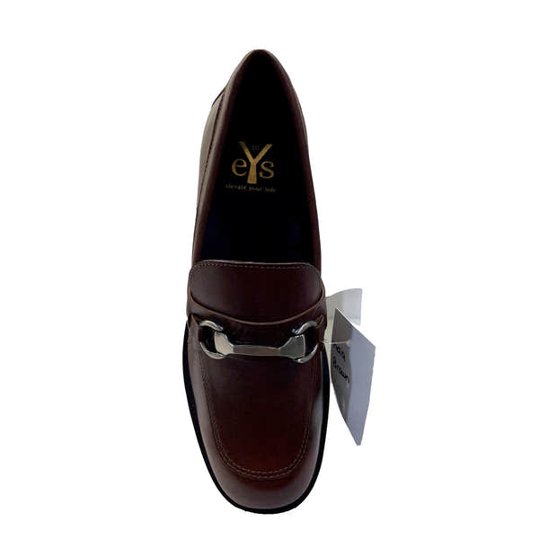 EYS India Ladies Brown Leather Slip On Shoes-elevate your sole