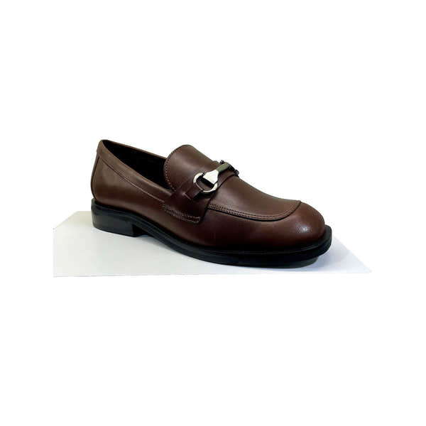 EYS India Ladies Brown Leather Slip On Shoes-elevate your sole