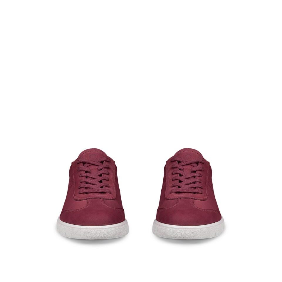 Ecco Bella 2 W Ladies Dark Ruby/Pure Silver Leather Lace Up Trainers, pair view.