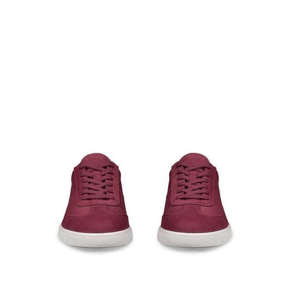 Ecco Bella 2 W Ladies Dark Ruby/Pure Silver Leather Lace Up Trainers, pair view.