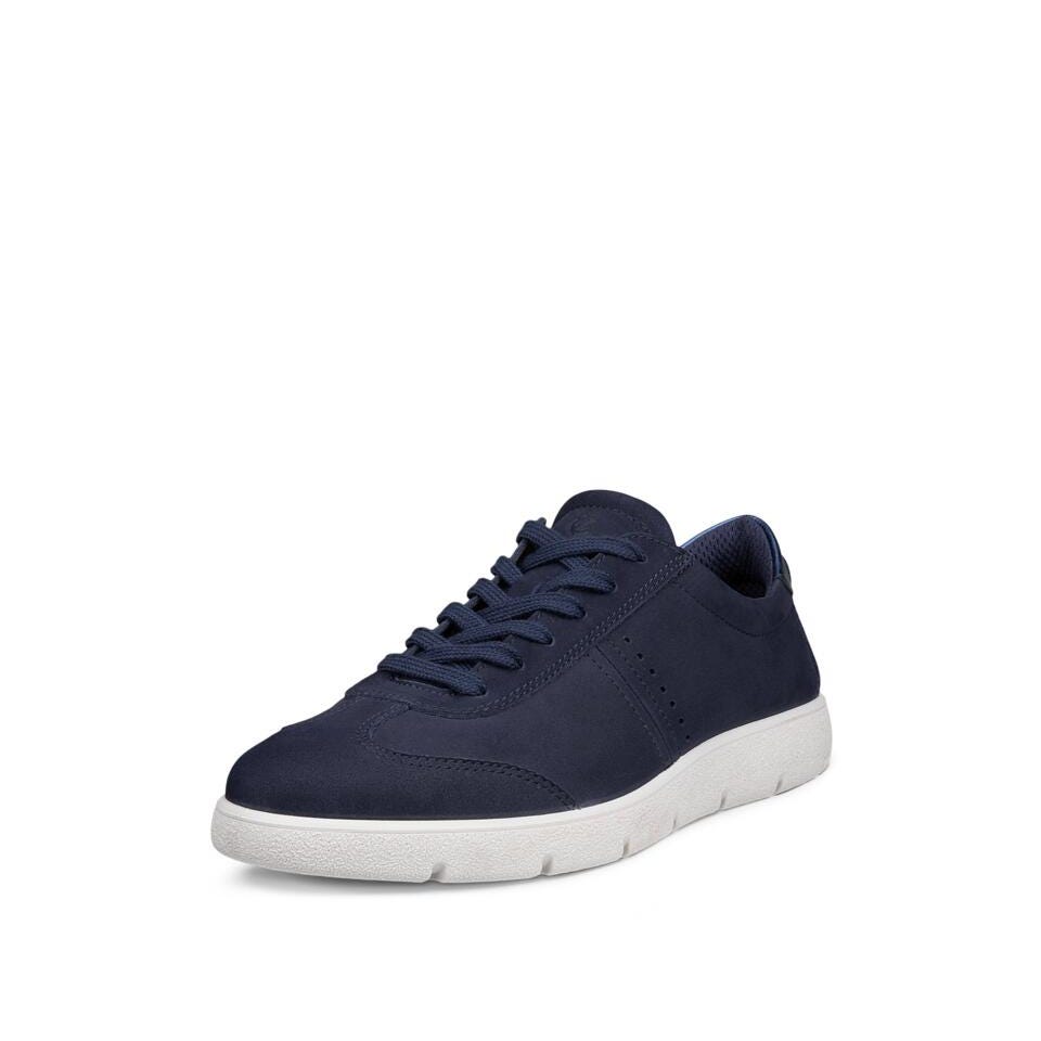 Ecco Bella 2 W Ladies Night Sky/Marine Metallic Leather Lace Up Trainers
