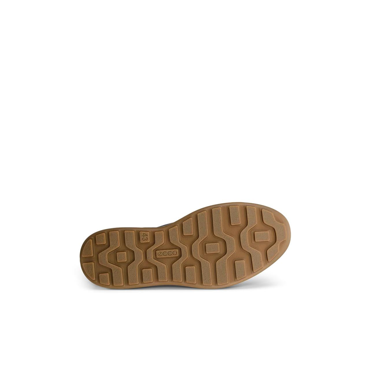Ecco Byway 2.0 men's marine nubuck lace-up shoes with rubber sole and textured tread, stylish and durable for casual wear.
