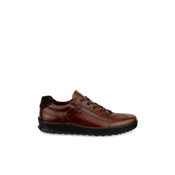 Ecco Byway M 50168401014 Mens Mink Leather Lace Up Trainers