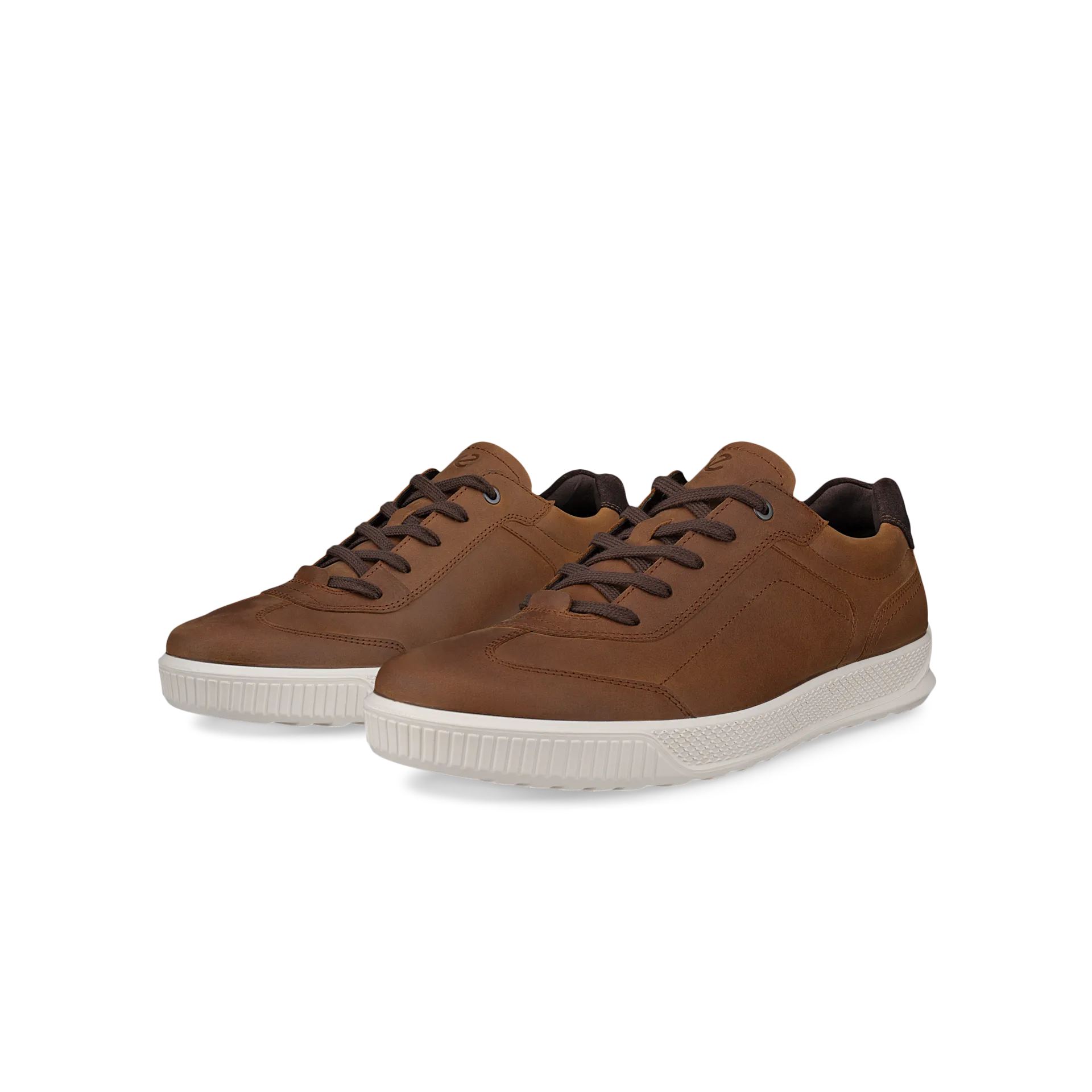 Ecco Byway M 50168402034 Mens Camel Leather Lace Up Trainers