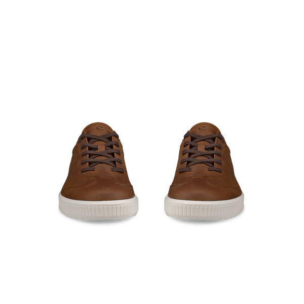 Ecco Byway M 50168402034 Mens Camel Leather Lace Up Trainers