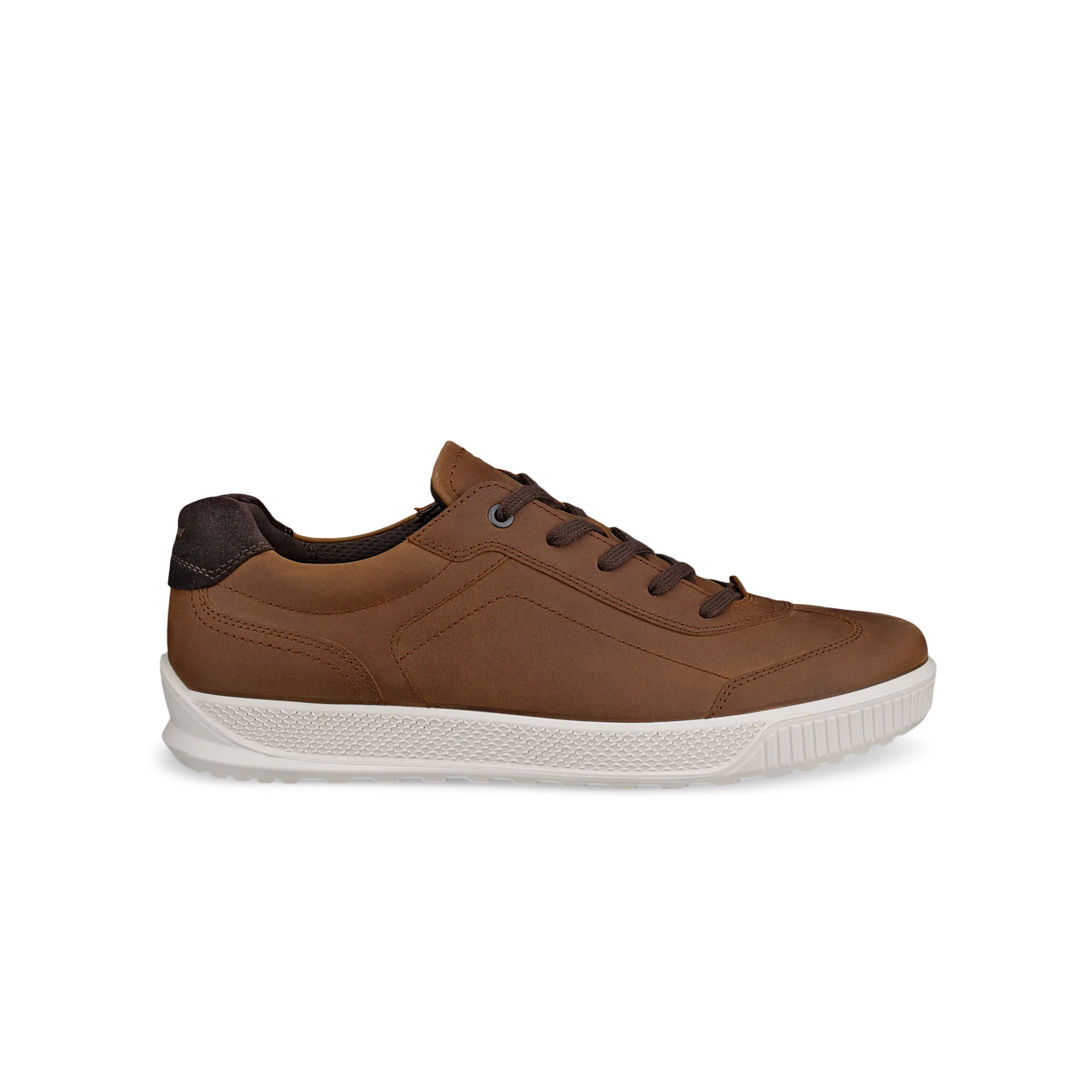 Ecco Byway M 50168402034 Mens Camel Leather Lace Up Trainers