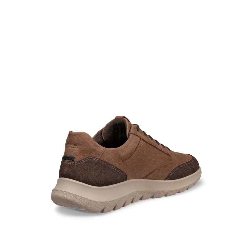 Ecco City Stride Mens Mocha/Cocoa Brown/Mocha Leather Lace Up Trainers