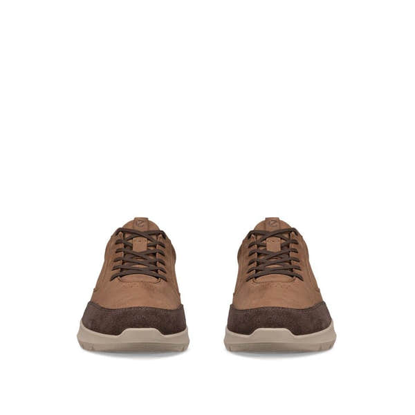 Ecco City Stride Mens Mocha/Cocoa Brown/Mocha Leather Lace Up Trainers