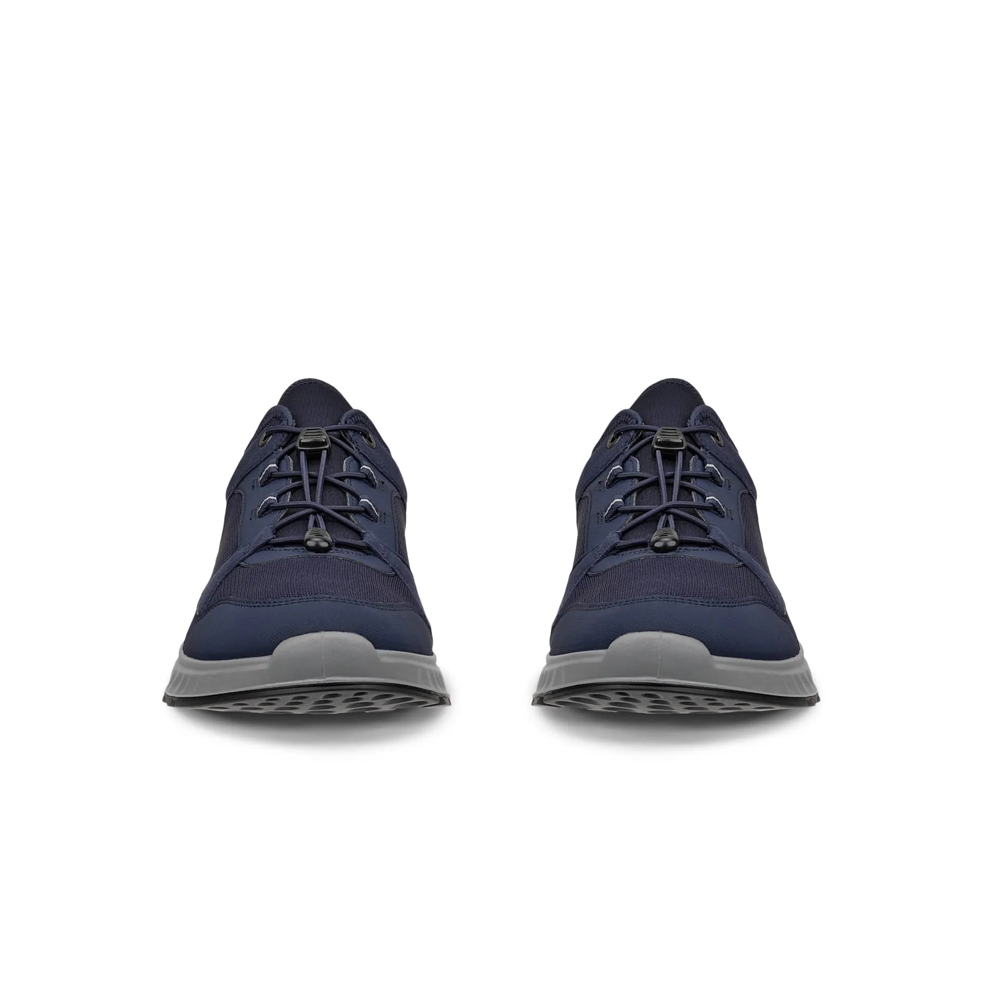 Ecco Exostride M GTX TEX men's navy waterproof lace-up trainers, night sky color, rugged outdoor design, cushioned sole.