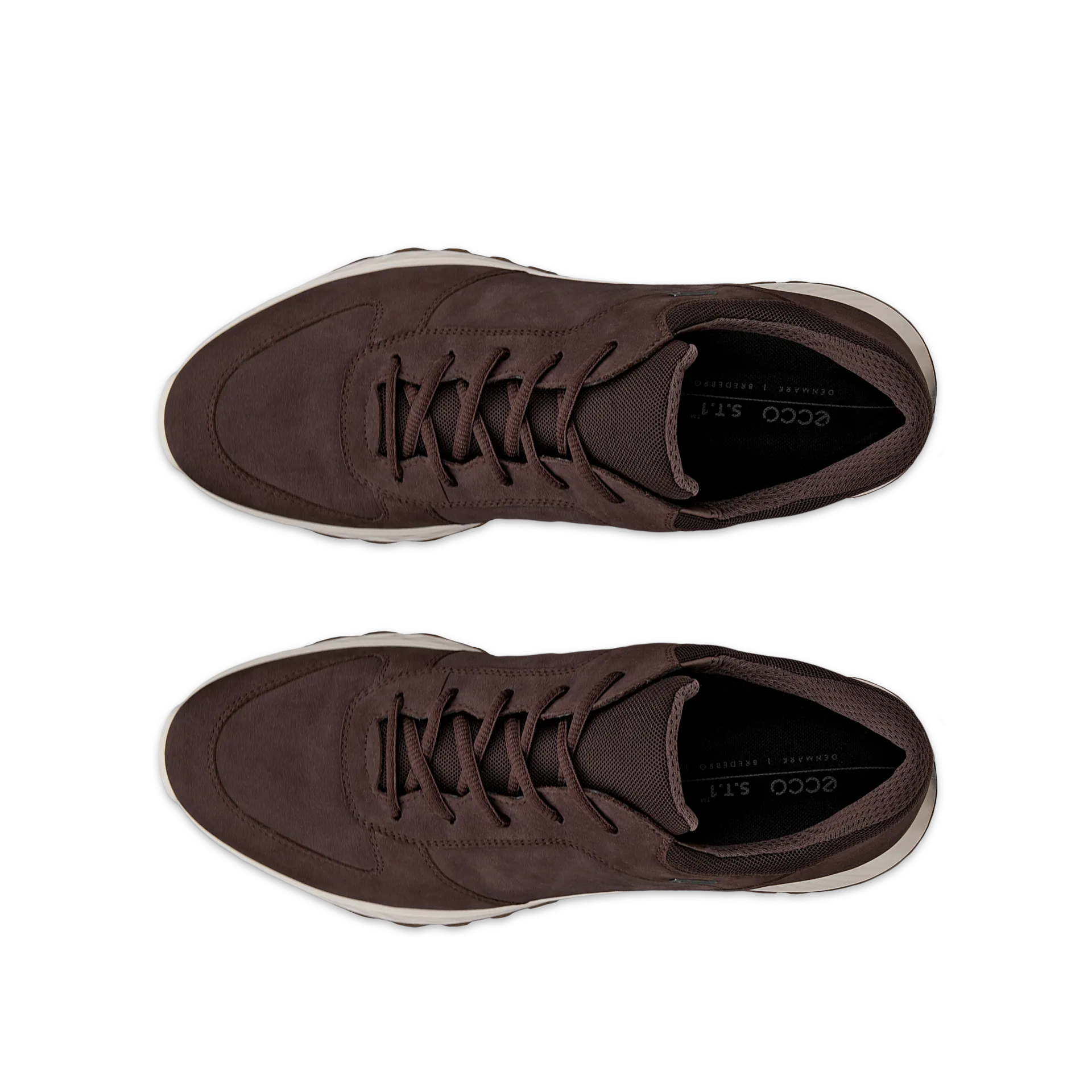 Ecco Exostride M Low GTX 83530402178 Mens Mocha Leather Waterproof Lace Up Trainers