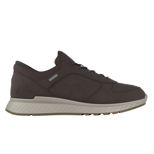 Ecco Exostride M Low GTX 83530402178 Mens Mocha Leather Waterproof Lace Up Trainers