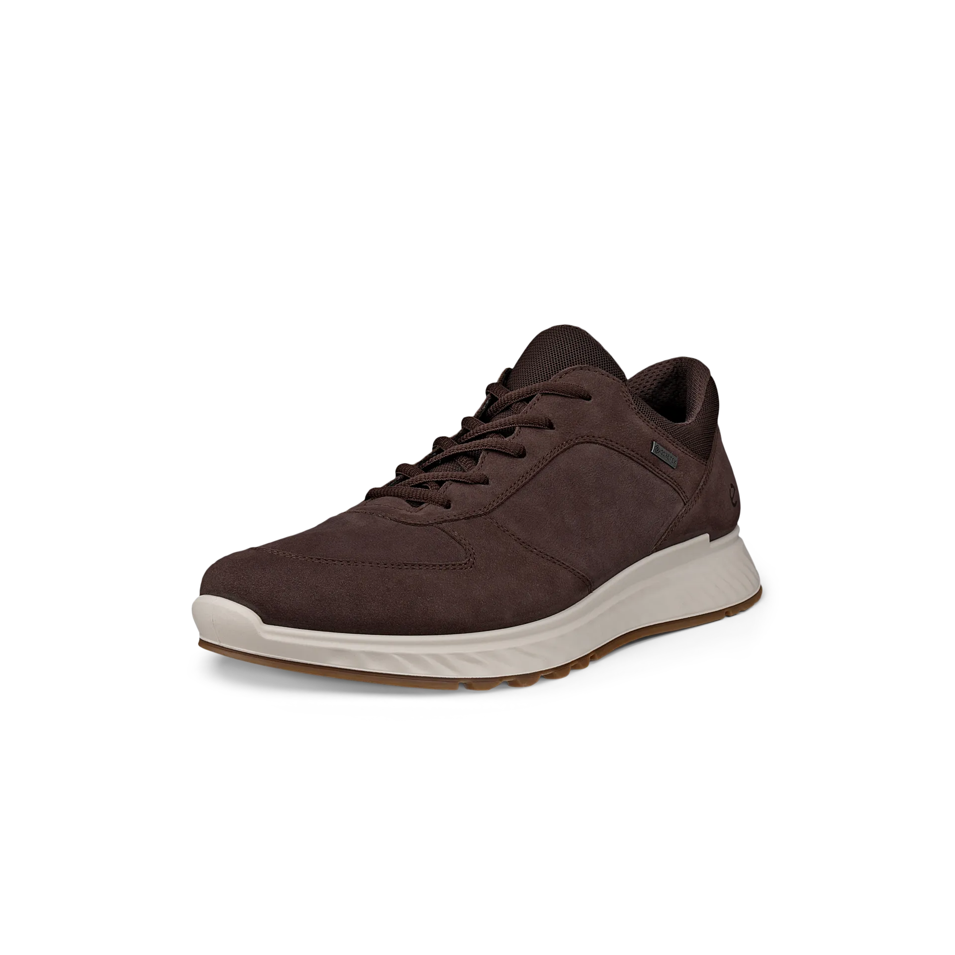 Ecco Exostride M Low GTX 83530402178 Mens Mocha Leather Waterproof Lace Up Trainers