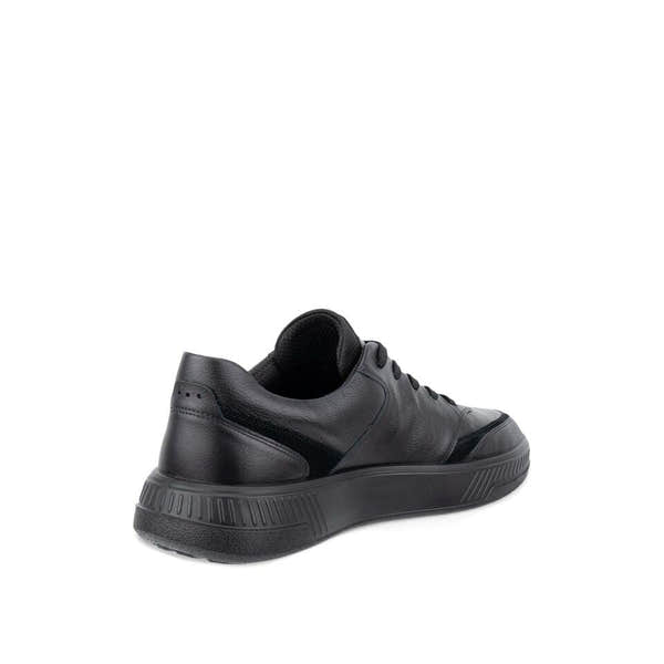 Ecco Move M Walker Mens Black/Black Leather Lace Up Shoes