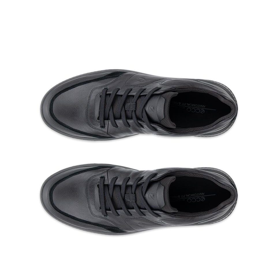 Ecco Move M Walker Mens Black/Black Leather Lace Up Shoes