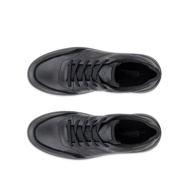 Ecco Move M Walker Mens Black/Black Leather Lace Up Shoes
