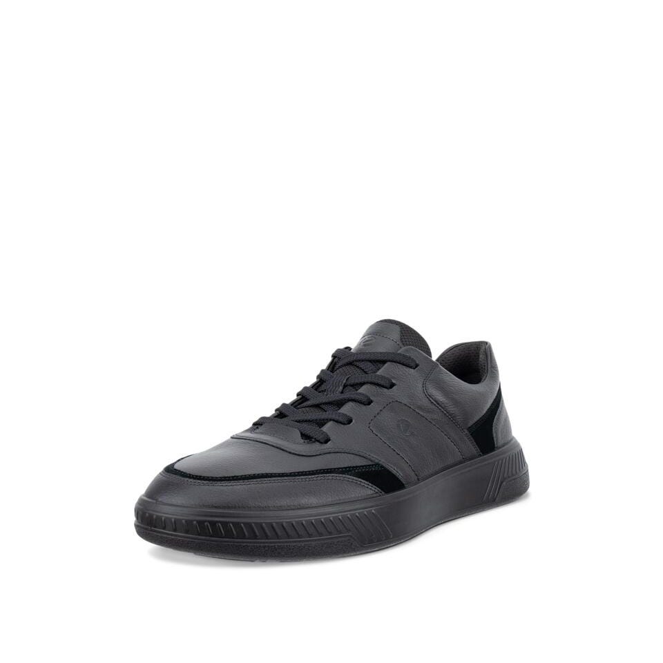 Ecco Move M Walker Mens Black/Black Leather Lace Up Shoes