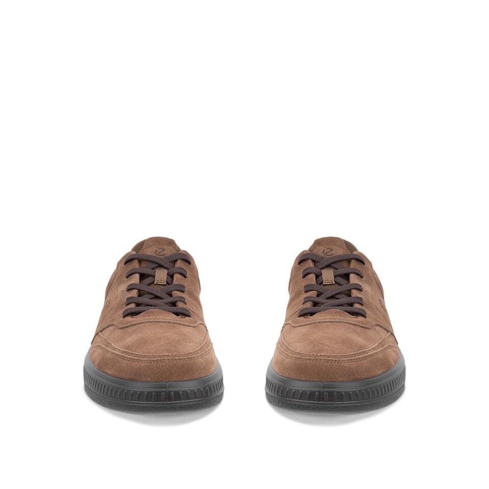 Ecco Move M Walker Mens Cocoa Brown Leather Lace Up Shoes